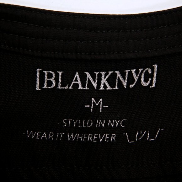 NWT Blank NYC Sugar Baby Wrap Front Long Sleeve Blouse Black Women M - Picture 6 of 8